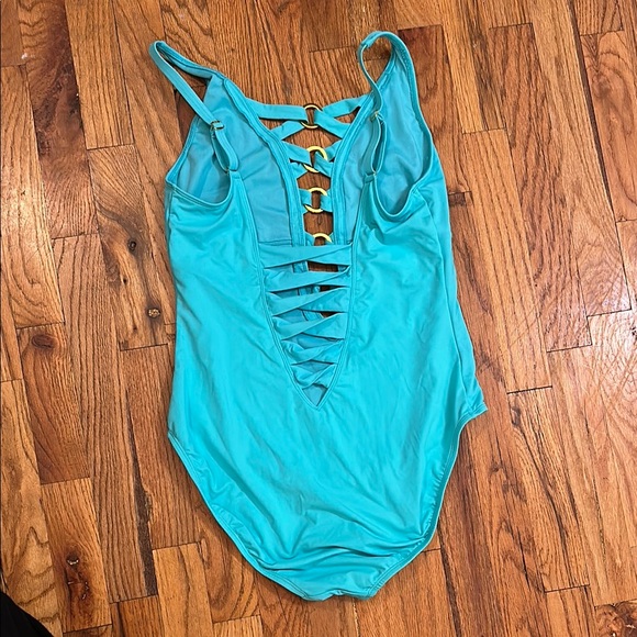 LINI Blue One-Piece Swimsuit with Classic Tank Design - Picture 3 of 10